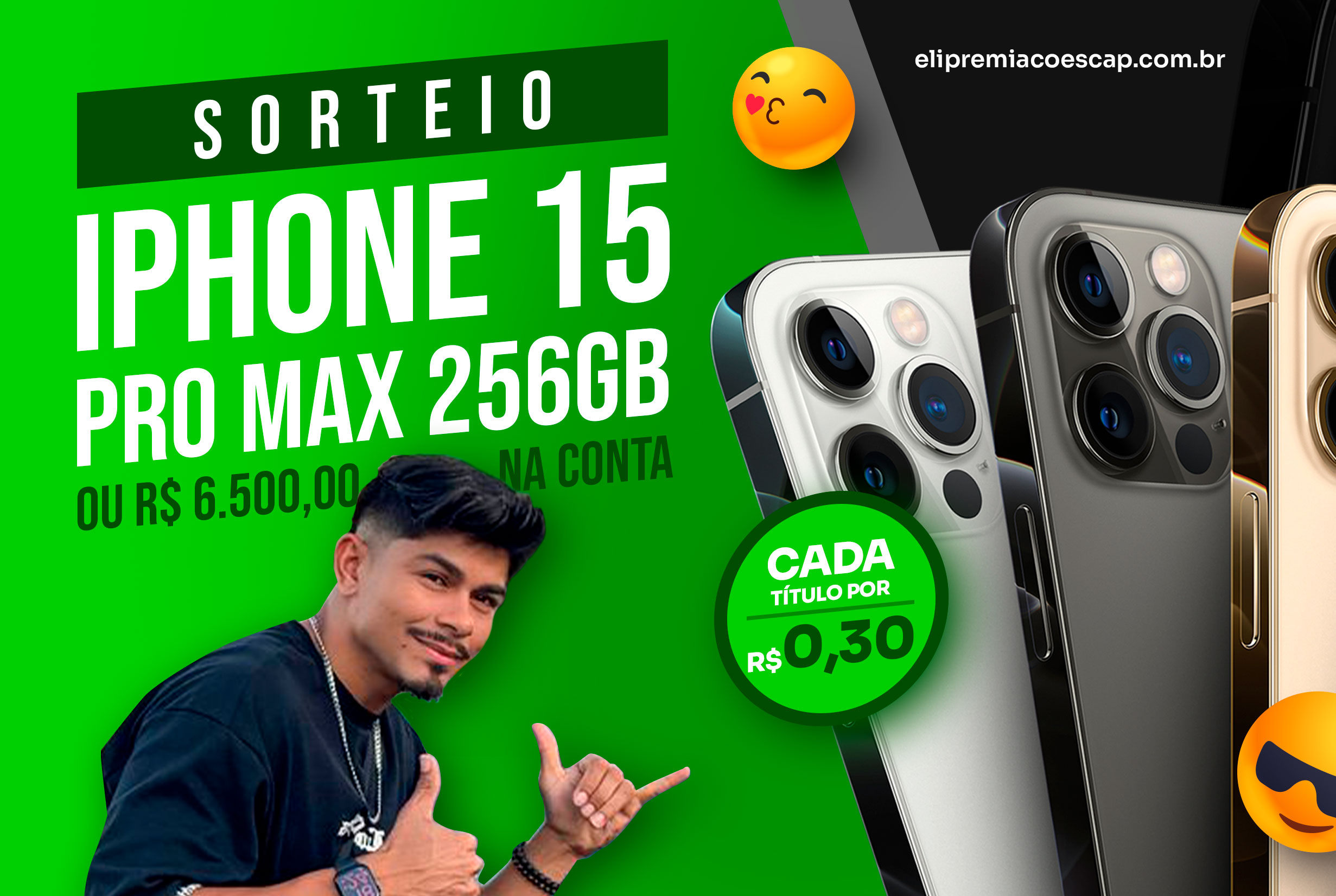 IPhone 15 Pro MAX 256GB ou R$ 6.500,00 na Conta